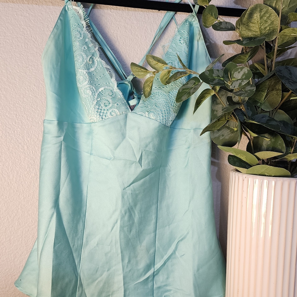 Guess Light Blue Lace Chemise